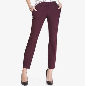 Express Maroon Columnist Skinny Pant